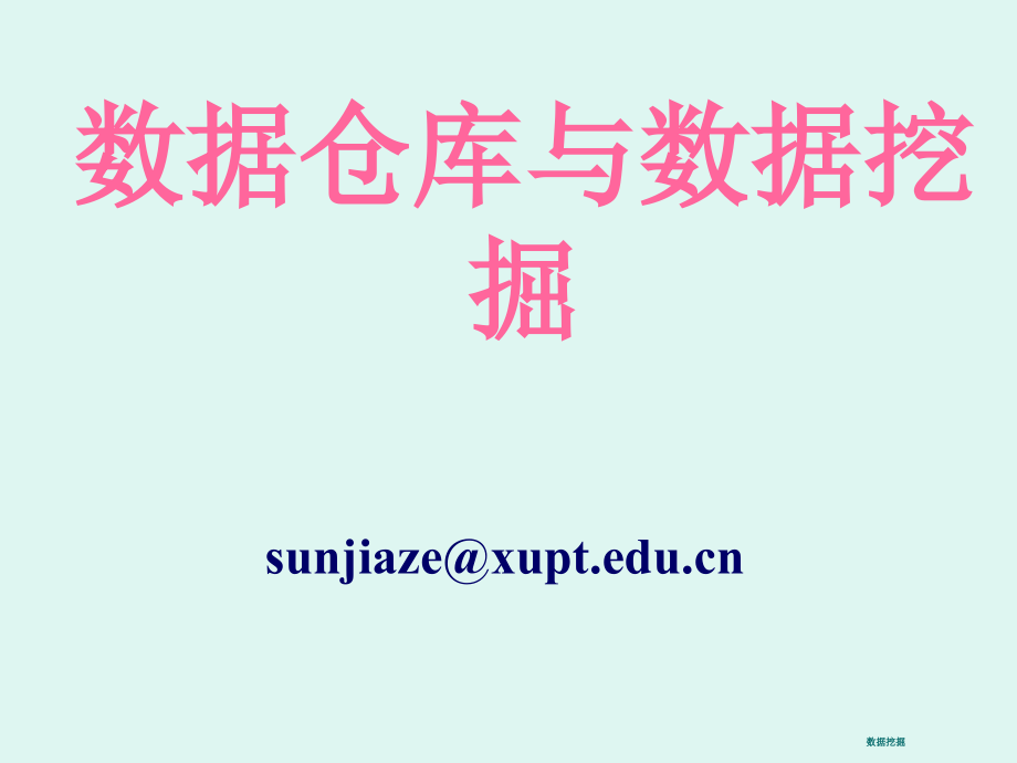 《数据仓库与数据挖掘第一章概述(SUN)》(85页PPT)_第1页