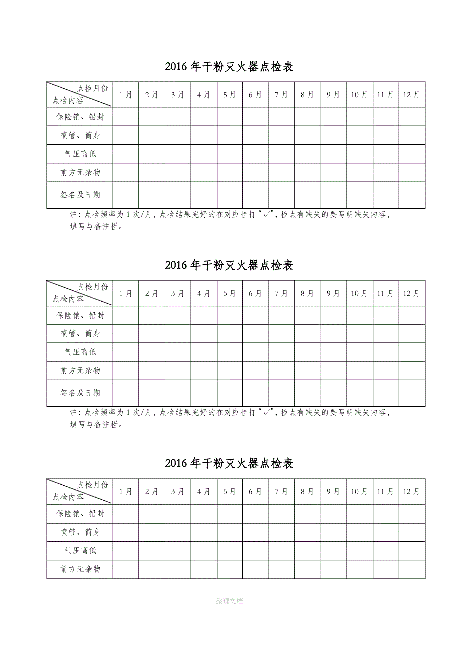 消防设备设施清单及检查表_第3页