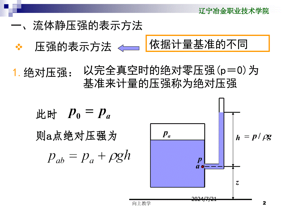 静压力的表示方法及测量【竹菊书苑】_第2页