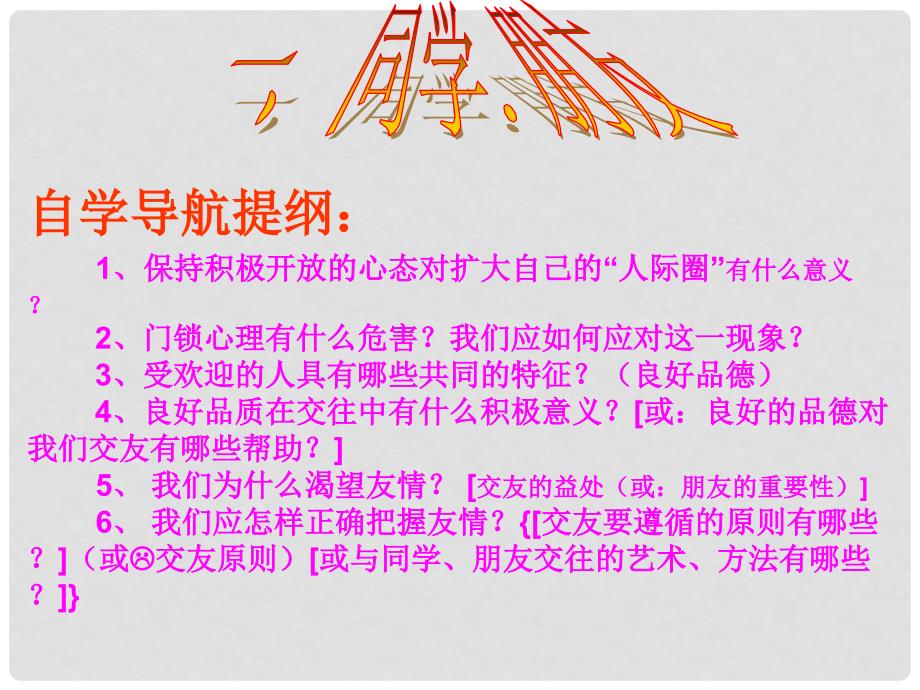 七年级道德与法治上册 第二单元 与人文明交往 第七课 携伴同行 第1站 同学 朋友课件 陕教版_第3页