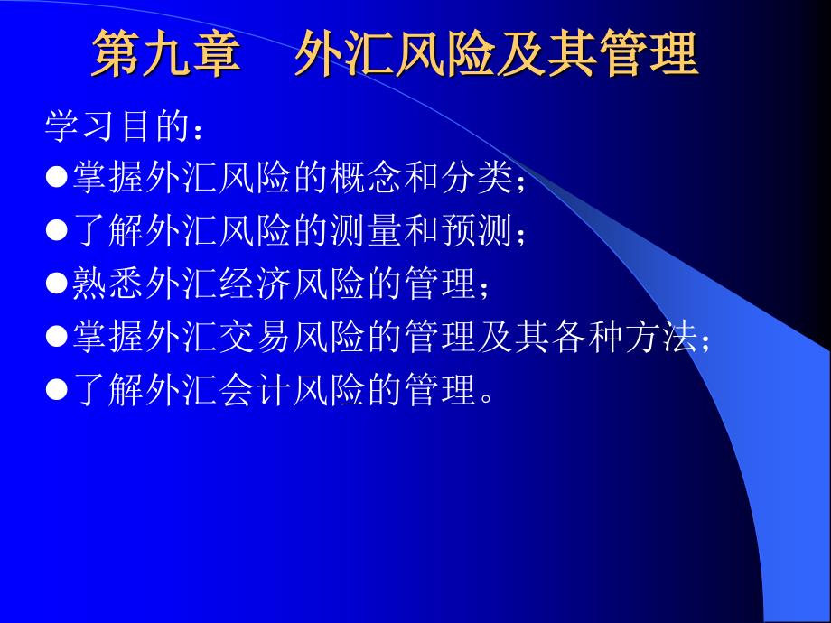 第九章外汇风险及其管理_第1页