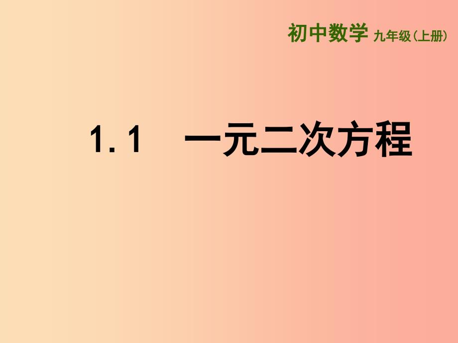 江苏省九年级数学上册 第1章 一元二次方程 1.1 一元二次方程课件（新版）苏科版.ppt_第1页