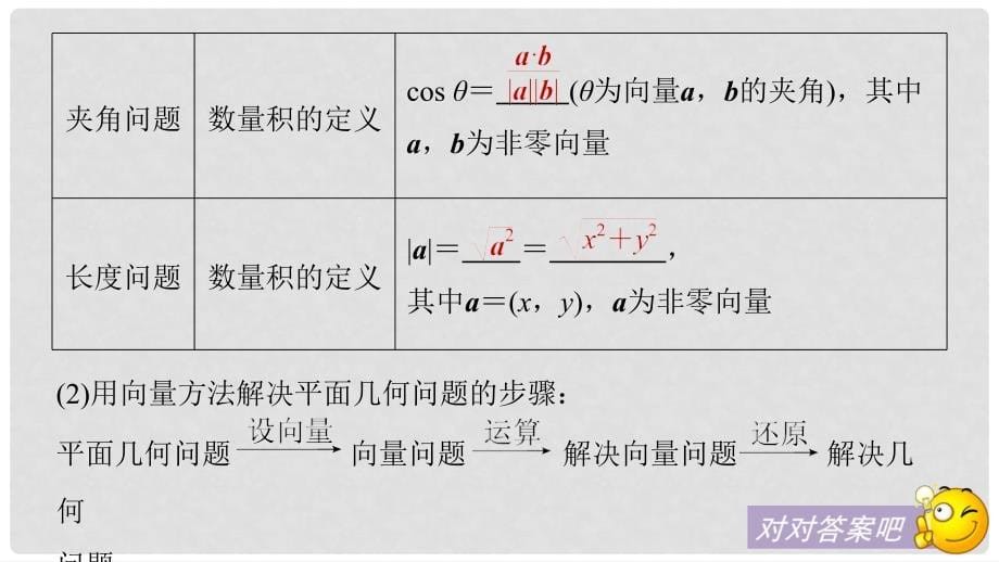 高考数学大一轮复习 第五章 平面向量 5.4 平面向量的综合应用课件 文 苏教版_第5页