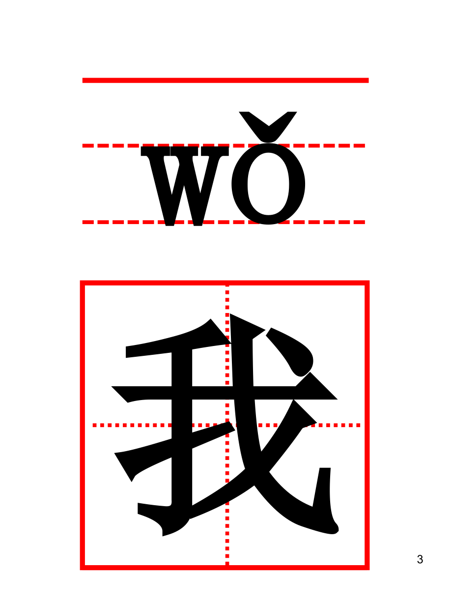 一年级语文上册生字卡带田字格课堂PPT_第3页