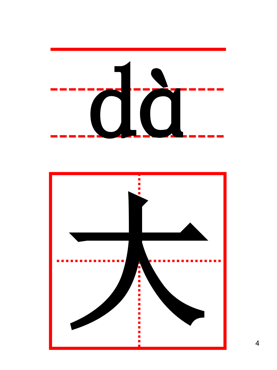 一年级语文上册生字卡带田字格课堂PPT_第4页