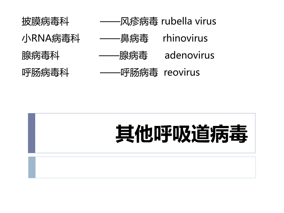 微生物与寄生虫：其他呼吸道病毒_第1页