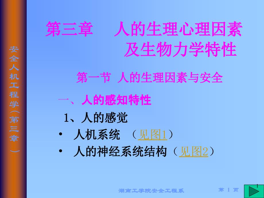 人的生理心理因数及生物能力学特征_第1页