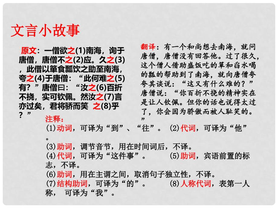 七年级语文上册 阅读考点精讲 文言文 校对文言文阅读 之字用法课件 新人教版_第2页