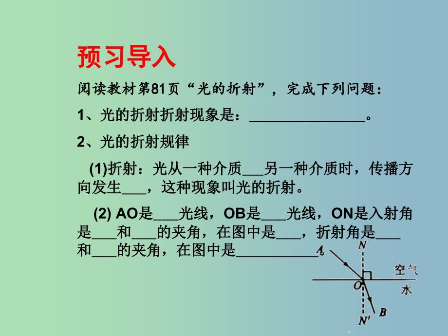 八年级物理上册 4.4 光的折射课件 （新版）新人教版.ppt_第2页