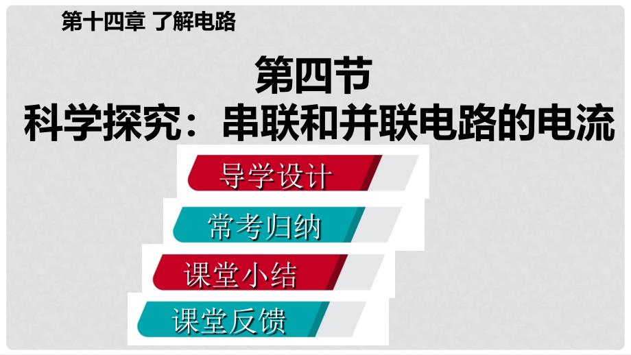 九年级物理全册 第十四章 第四节 科学探究：串联和并联电路的电流课件 （新版）沪科版_第2页