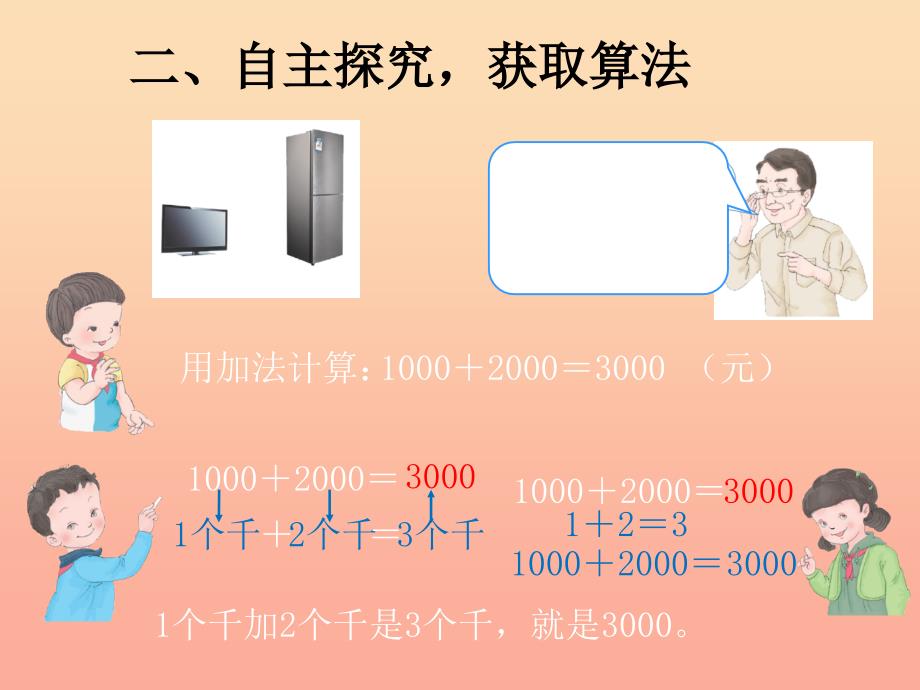 二年级数学下册 5.3 整百、整千数加减法课件 新人教版_第3页