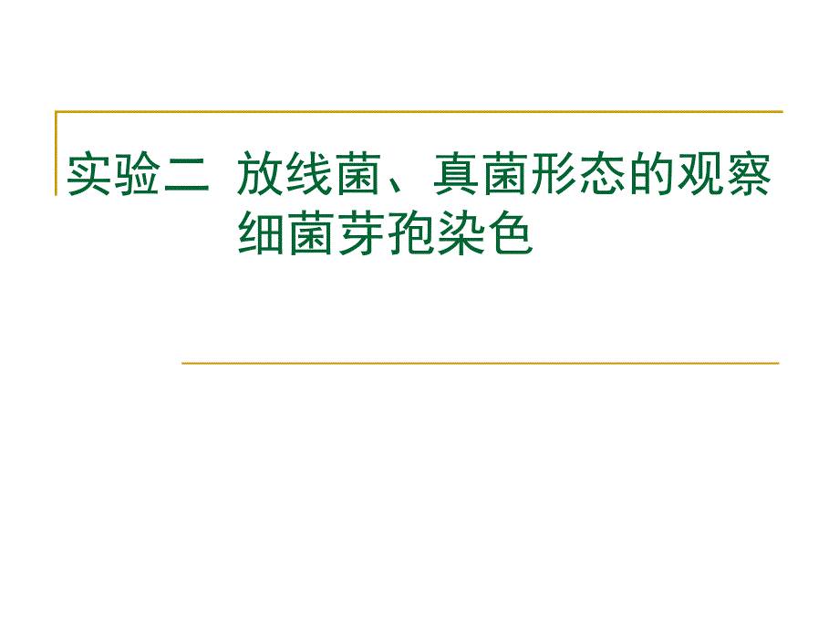 实验二放线菌、真菌形态观察_第1页