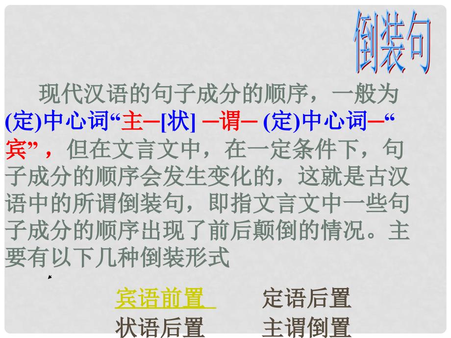 广东省佛山市中大附中三水实验中学高三语文《倒装句式》课件2 新人教版_第3页