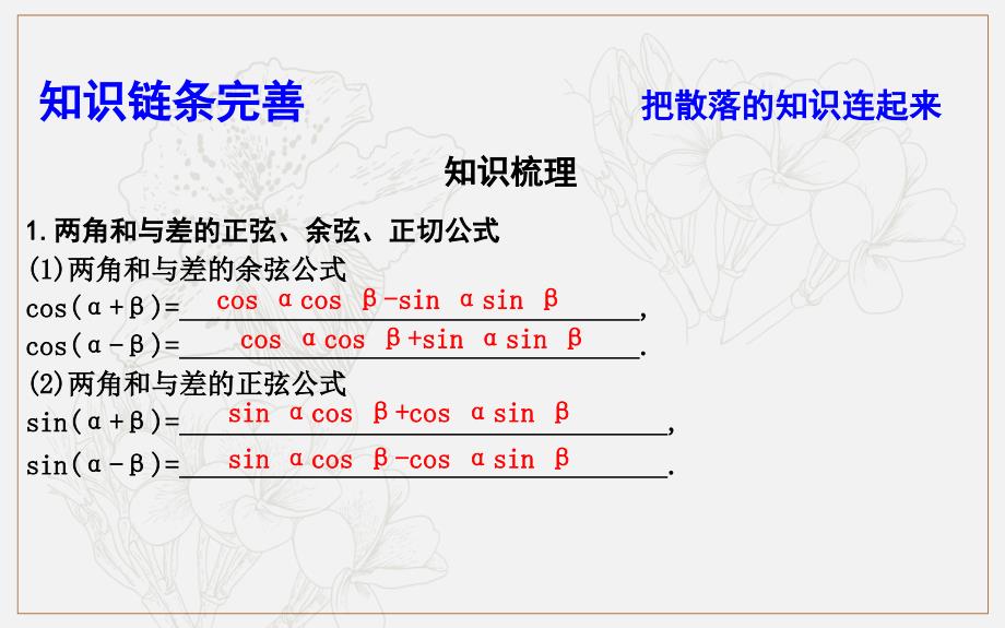 版导与练一轮复习理科数学课件：第三篇　三角函数、解三角形必修4、必修5 第3节　三角恒等变换_第4页