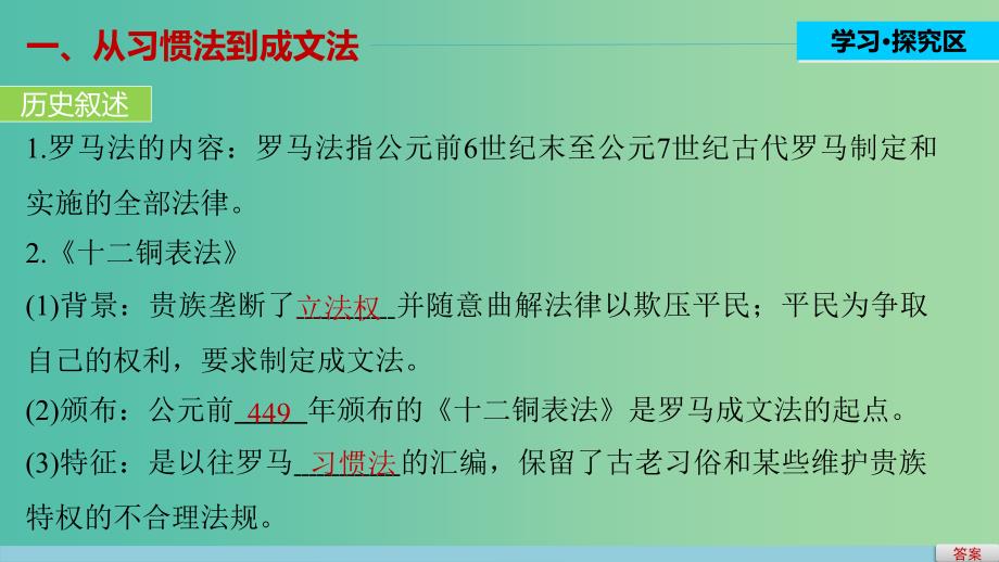 高中历史 专题六 古代希腊、罗马的政治文明 2 罗马人的法律课件 人民版必修1.ppt_第3页