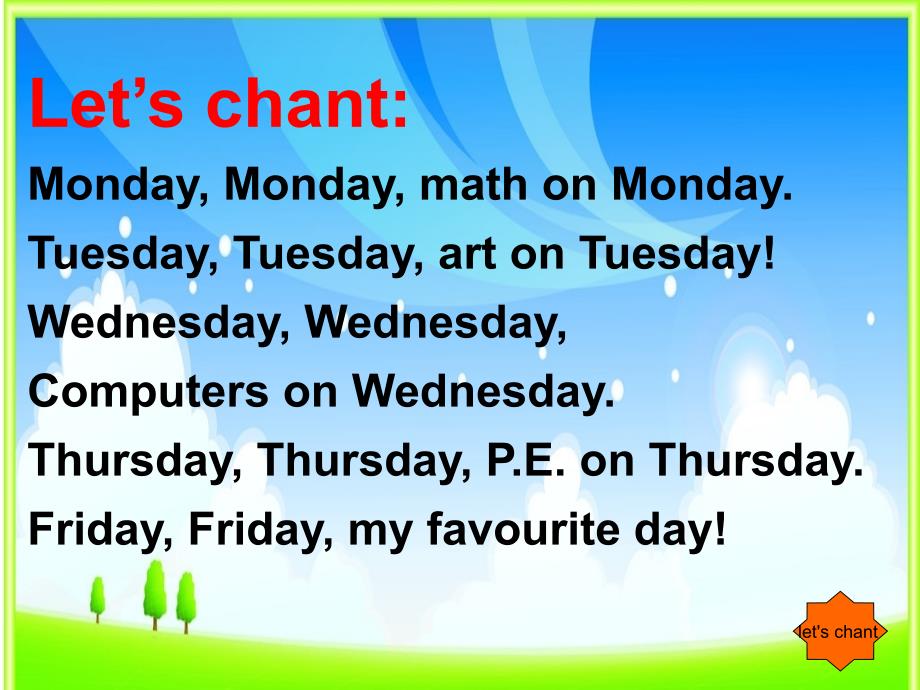 PEP小学英语五年级上册Unit 2 My week Part BLet39;s learn Group work课件_第2页