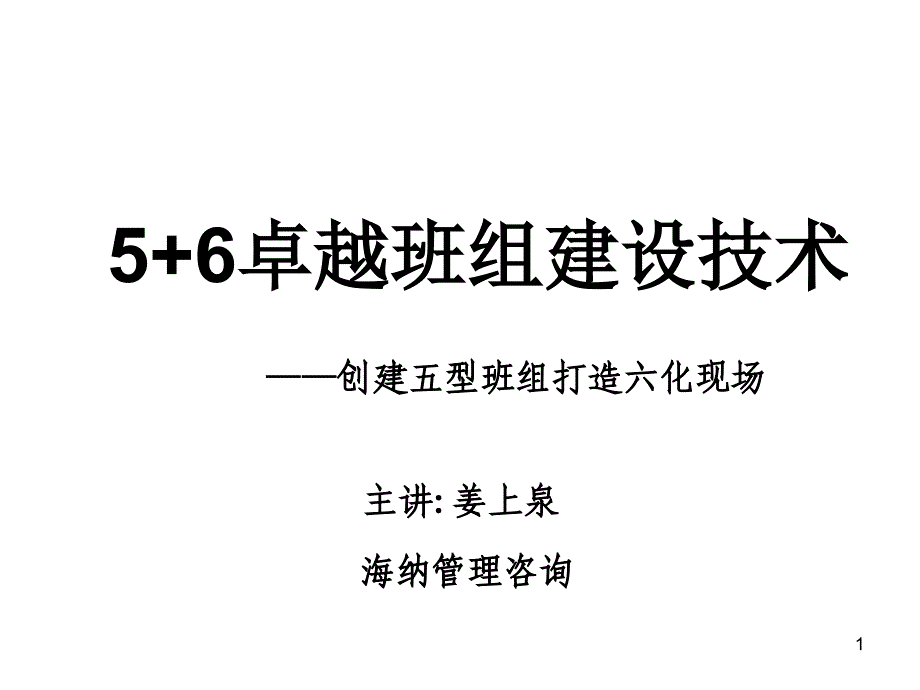 56卓越班组建设技术_第1页