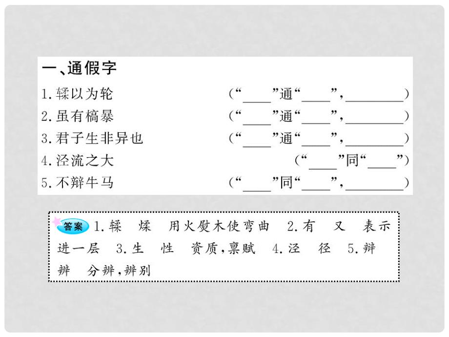 高中语文全程复习方略配套课件 《劝学》《水（节选）》人教大纲版第一册_第2页