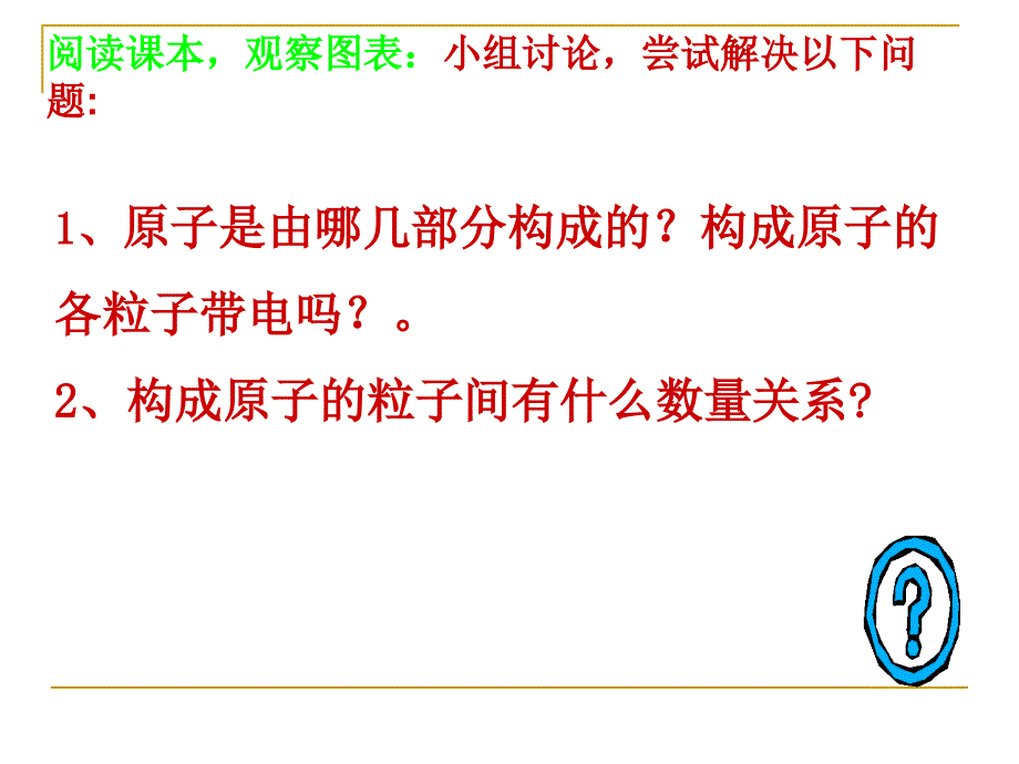 九年级化学原子的构成讲课课件_第3页