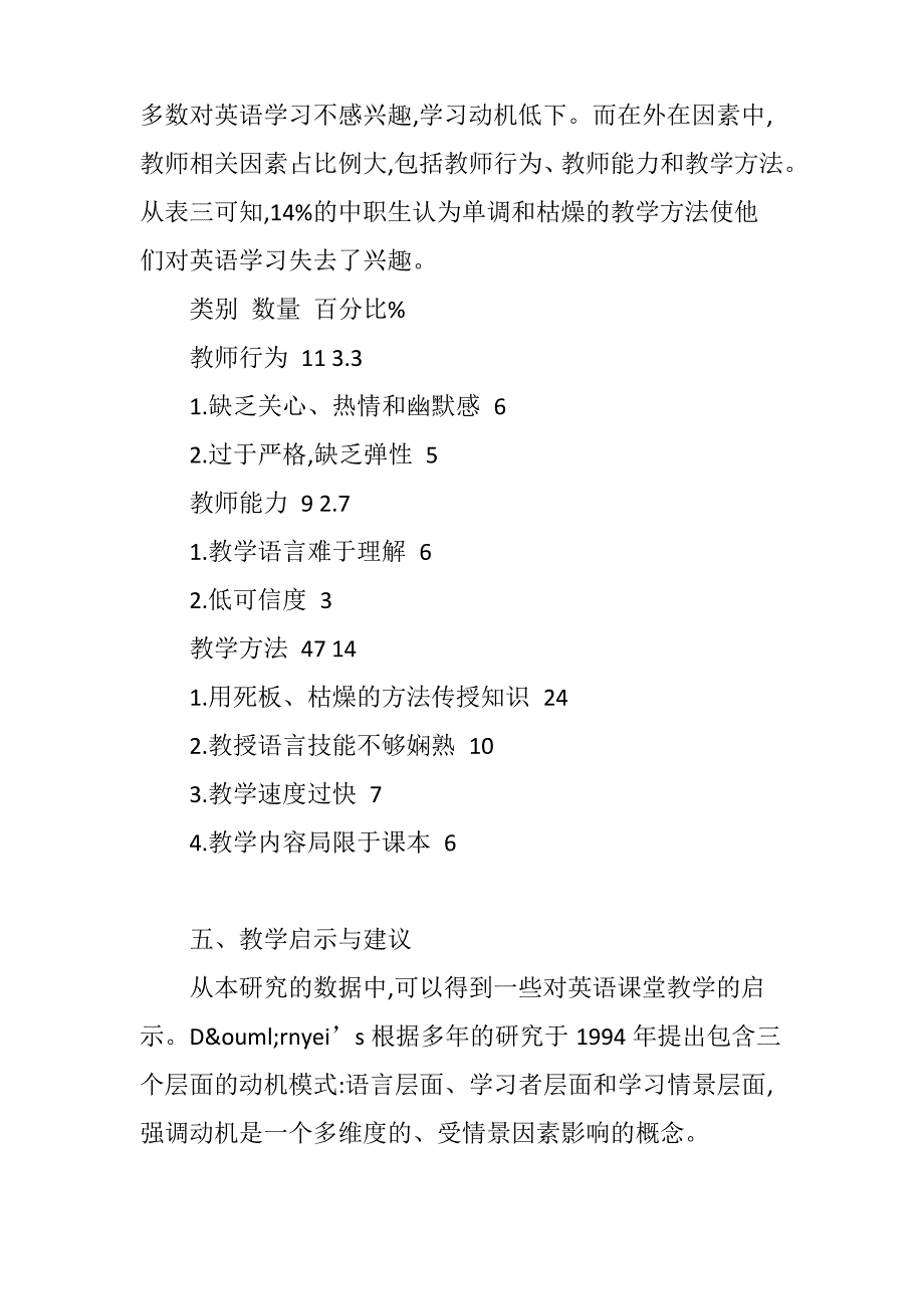 基于中职生英语学习负动机问题的调查研究_第4页