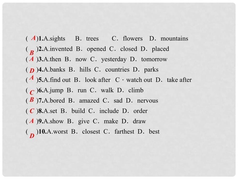 九年级英语全册 Unit 3 Could you please tell me where the restrooms are Section A语篇训练课件 （新版）人教新目标版_第5页