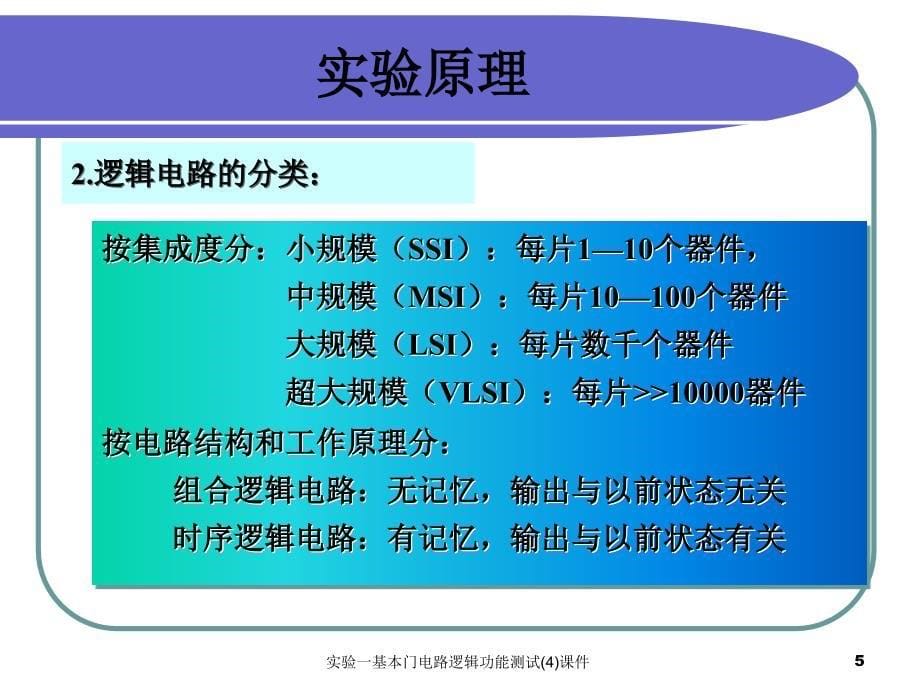 实验一基本门电路逻辑功能测试4课件_第5页