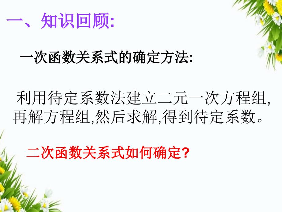 九年级数学下册第5章二次函数关系式的确定课件新版苏科版课件_第2页