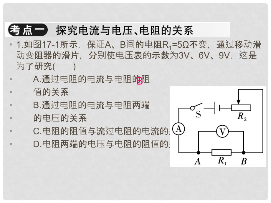 九年级物理全册 第十七章 欧姆定律单元小结与复习课件 （新版）新人教版_第2页