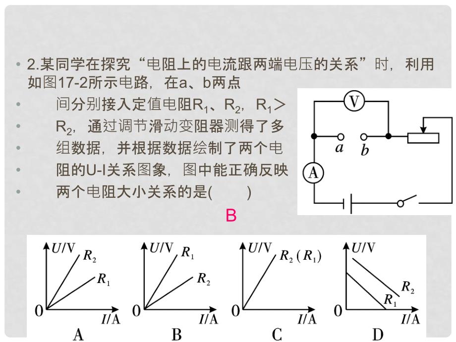 九年级物理全册 第十七章 欧姆定律单元小结与复习课件 （新版）新人教版_第3页