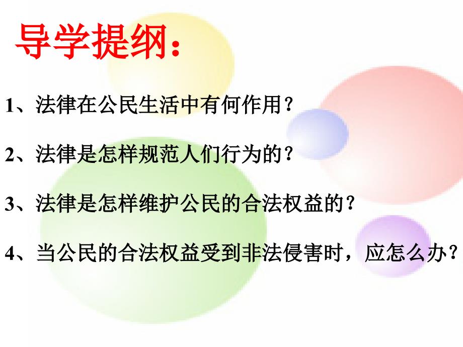 鲁教版八年级上册第七课第二框法律在公民生活中的作用共25张PPT_第3页