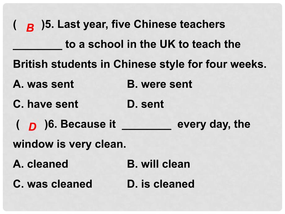 九年级英语全册 Unit 5 What are the shirts made of Section B（3aSelf Check）课后作业课件 （新版）人教新目标版.ppt_第4页