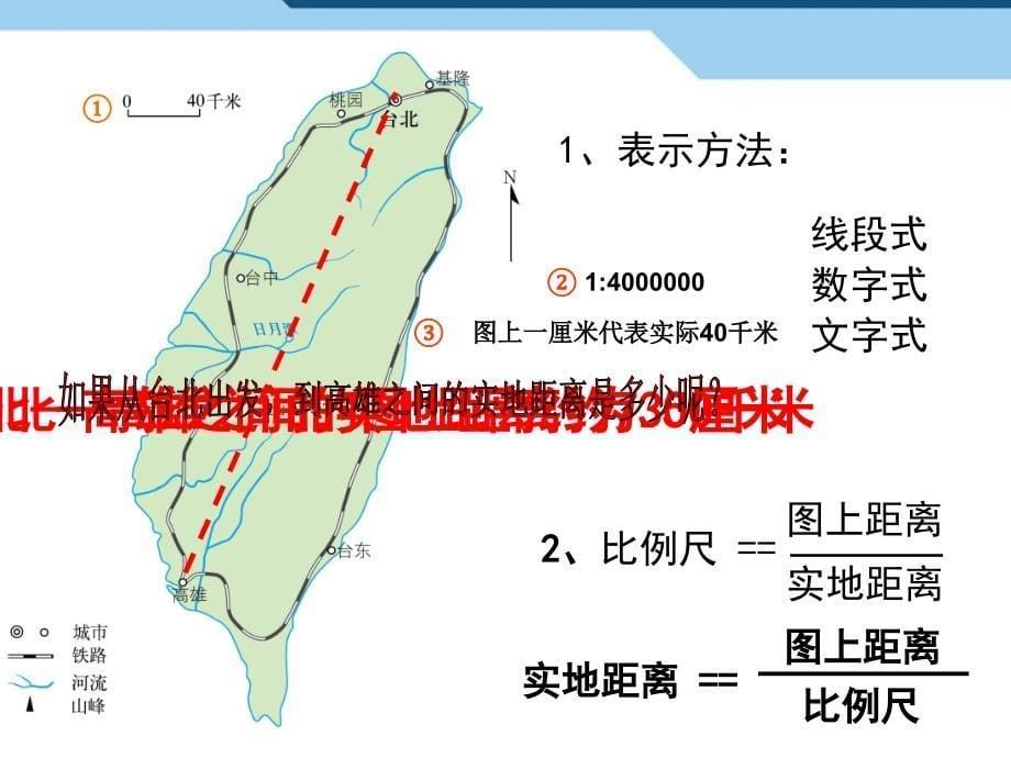 人教版地理七年上1.3地图的阅读_第5页