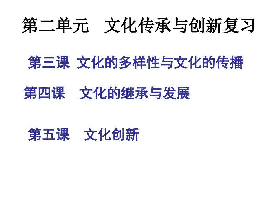 文化传承与创新复习总结_第1页