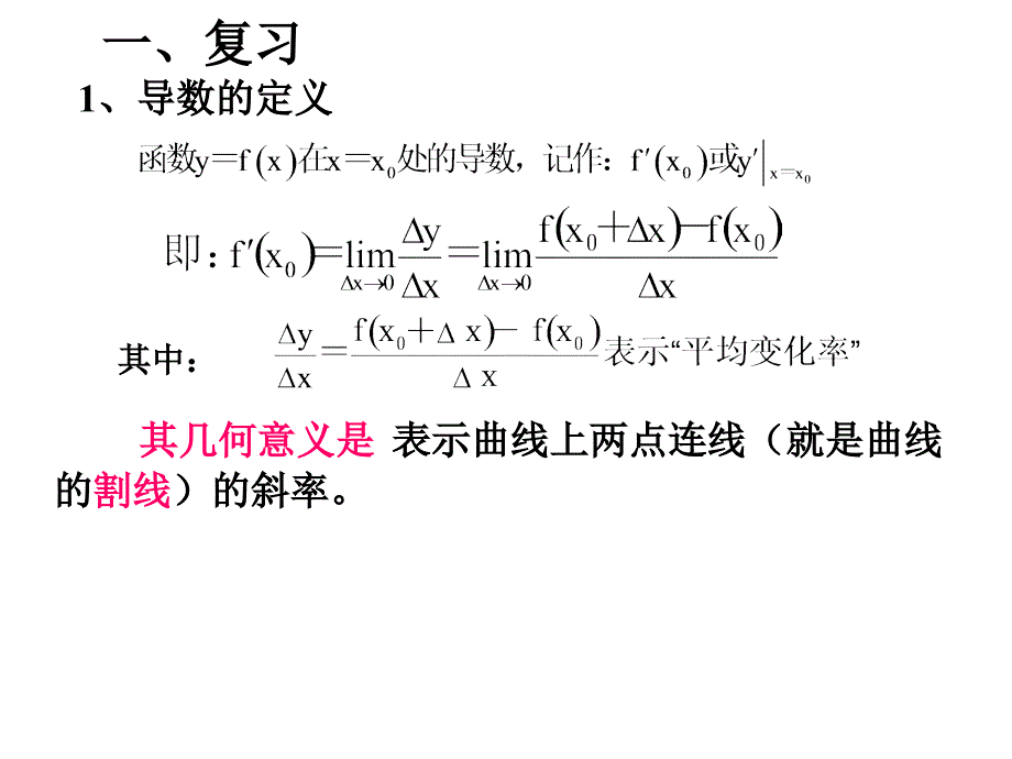 导数的几何意义(优质课比赛)ppt课件_第2页