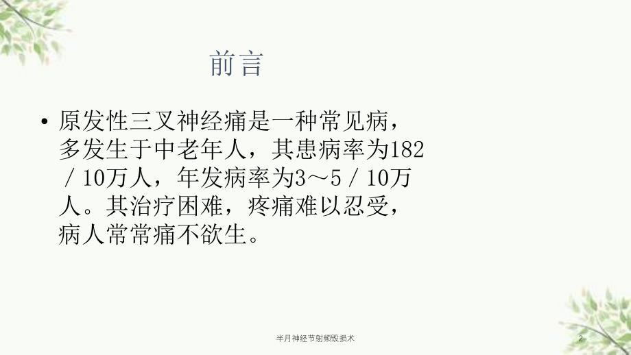 半月神经节射频毁损术课件_第2页