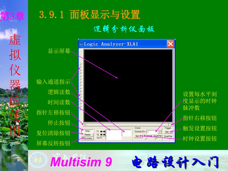 Multisim9电子技术基础仿真实验第三章九 逻辑分析仪_第2页