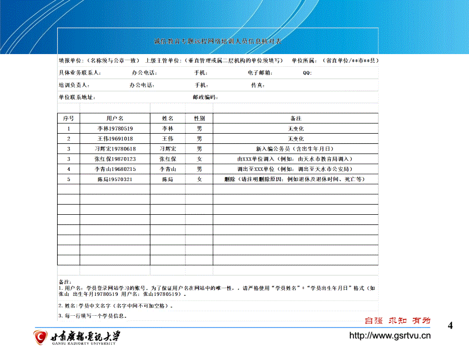 全省行机关公务员远程网络培训注意事项说明_第4页