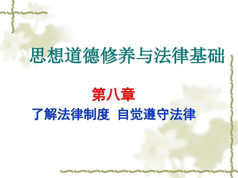 了解法律制度自觉遵守法律_第1页