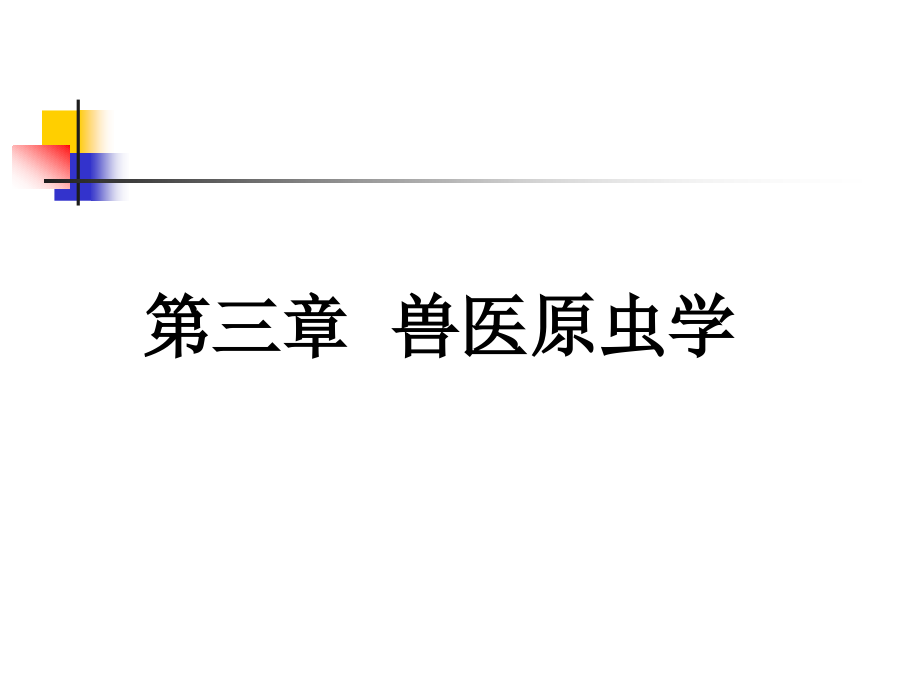 动物寄生虫病学许金俊点第三章：原虫病_第1页