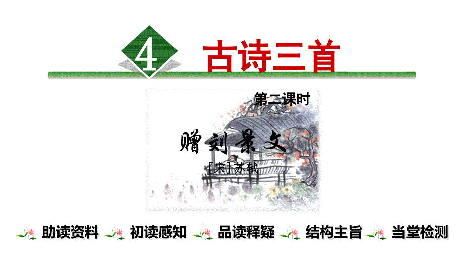 部编人教版小学语文三年级上册第二单元4古诗三首赠刘景文课件2_第1页