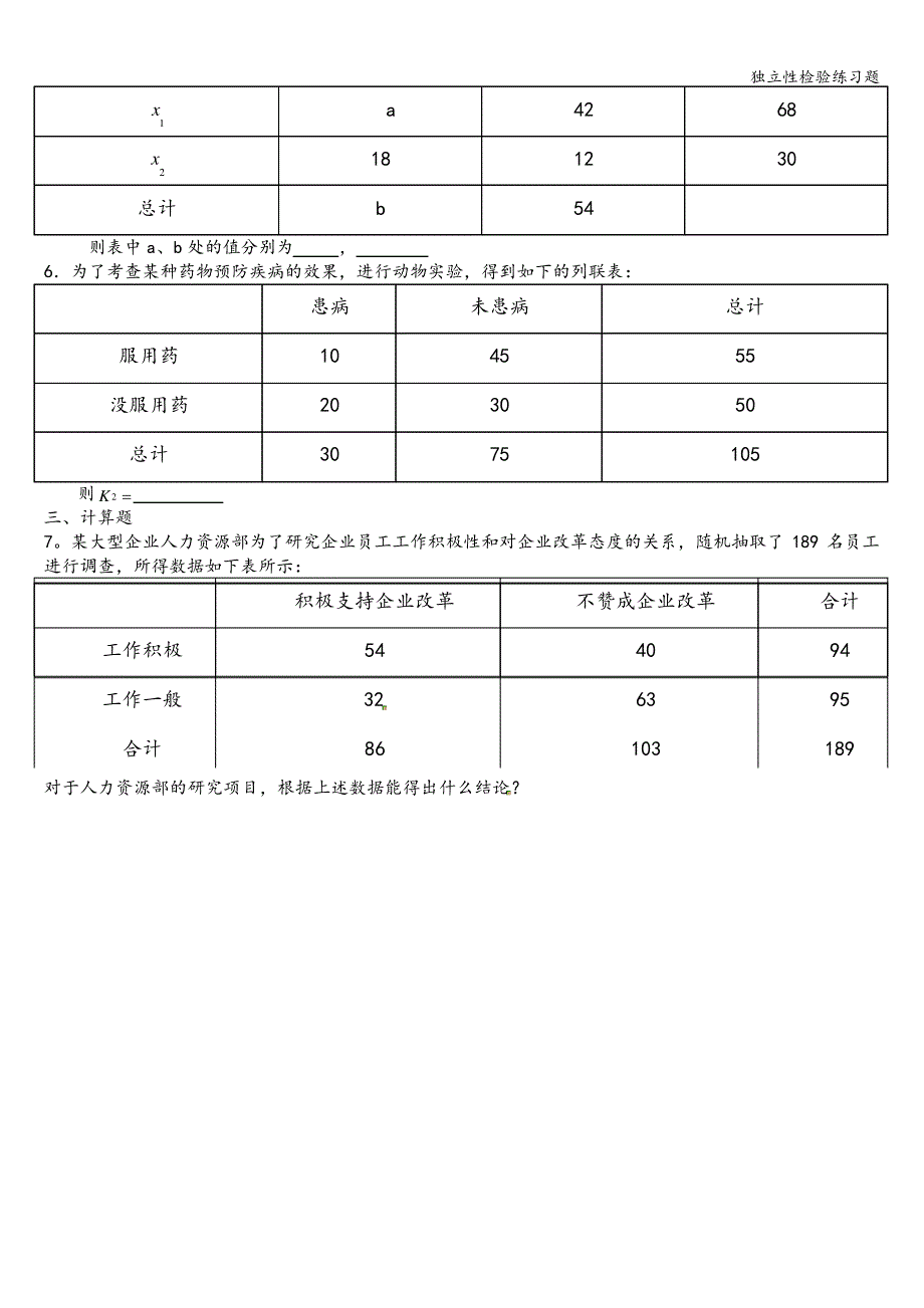 独立性检验练习题_第2页