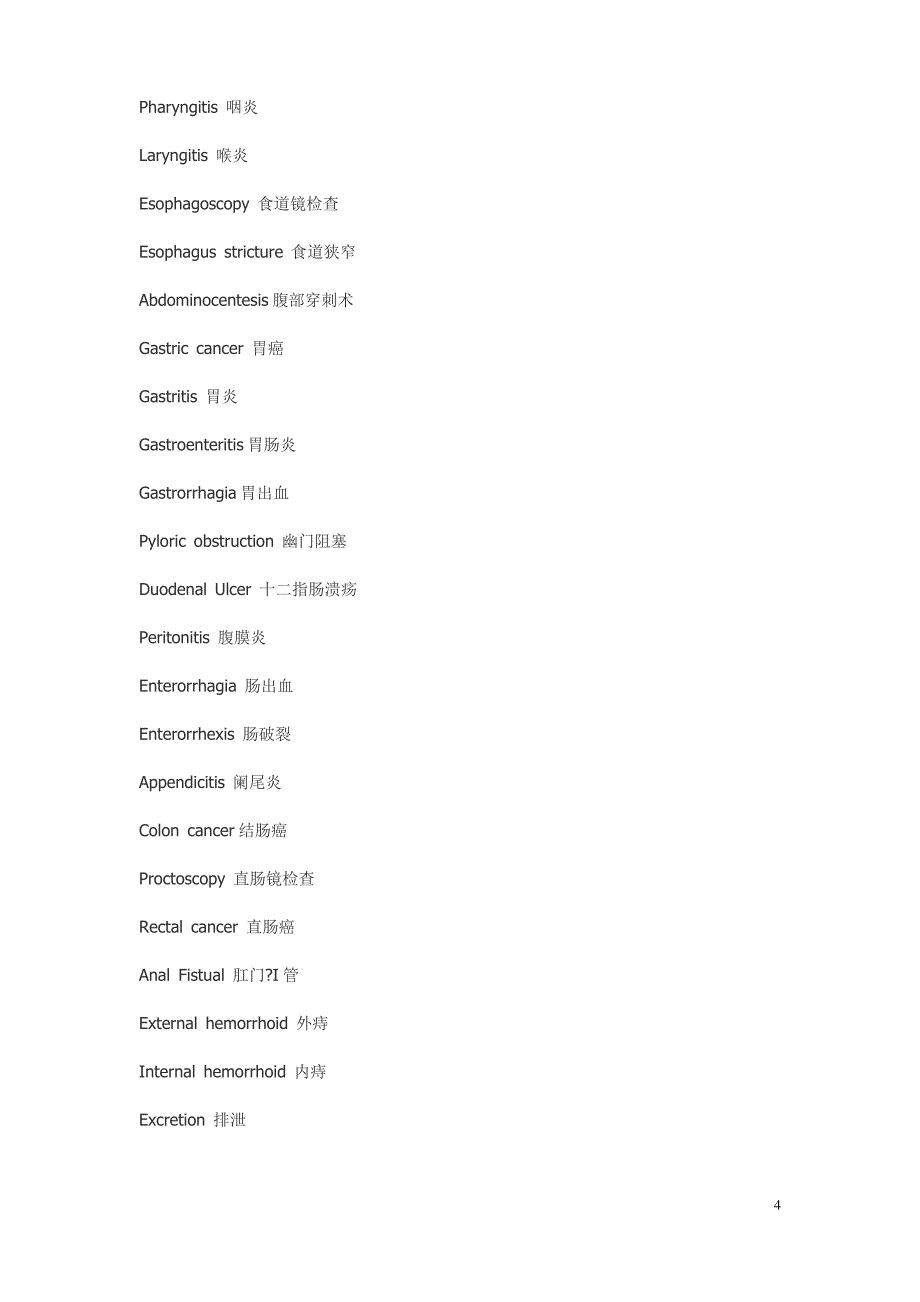 医学英语专业词汇_第4页