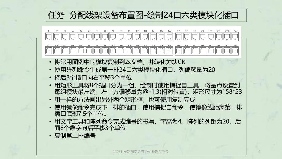 网络工程制图综合布线机柜图的绘制课件_第4页