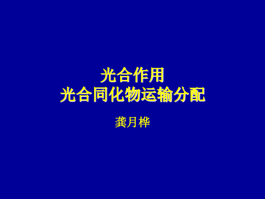 光合作用－类囊体结构 植物生理 教学课件_第1页