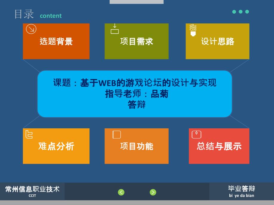 毕业答辩-基于WEB的游戏论坛的设计与实现_第1页