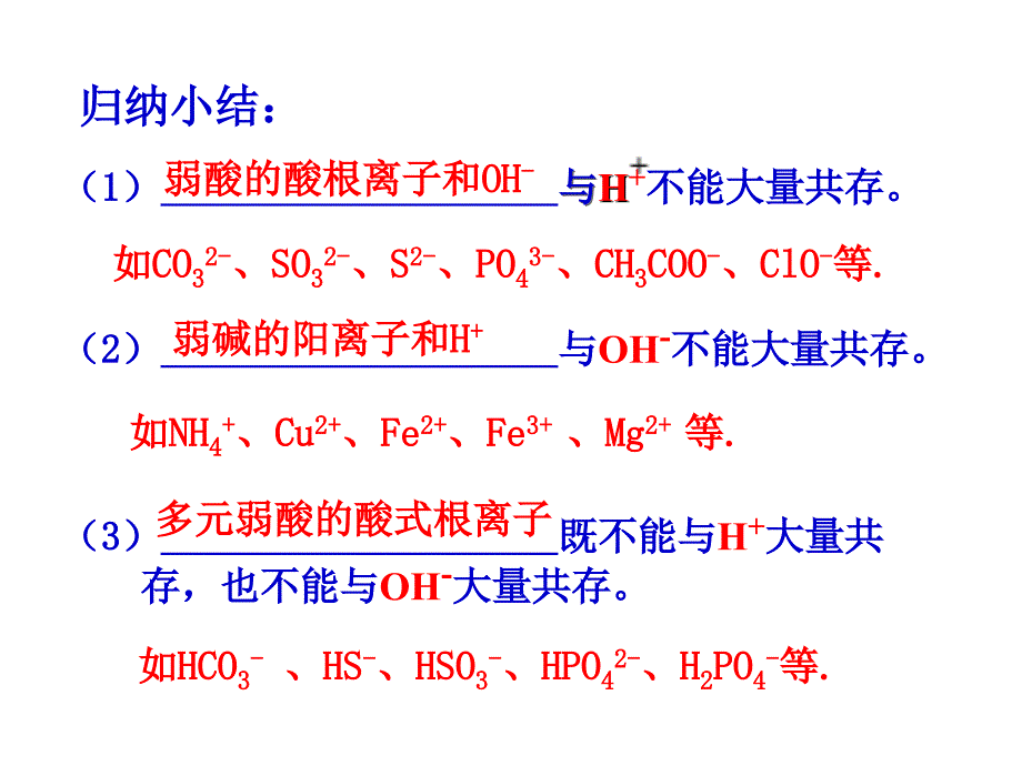 【全国百强校】吉林省延边二中高中化学必修一《第二章第二节第三课时+离子共存、离子方程式判断》课件（共16张PPT）_第4页