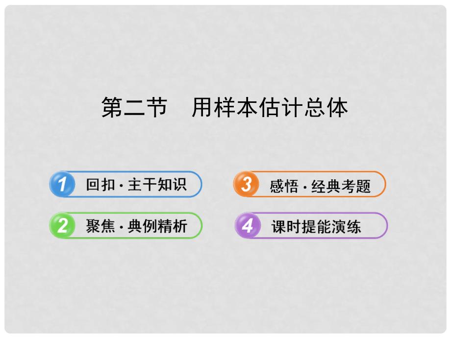 高中数学 10.2用样本估计总体课件 文 新人教A版_第1页