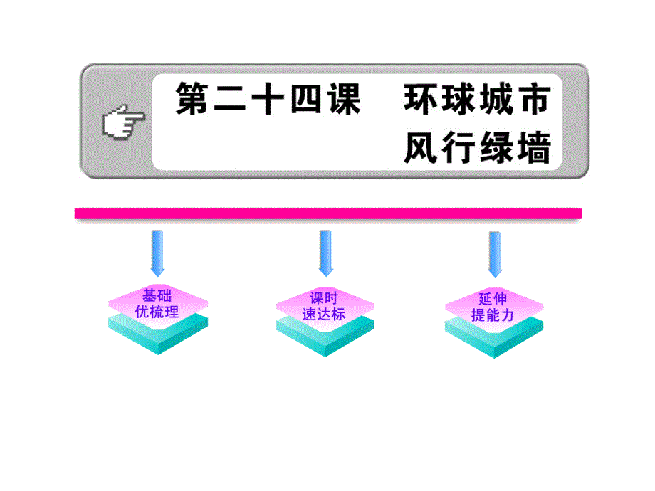 [九年级语文]1011版初中语文新课标金榜学案课件：6.24环球城市风行绿墙苏教版九年级上_第1页