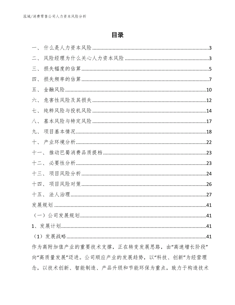 消费零售公司人力资本风险分析_范文_第2页