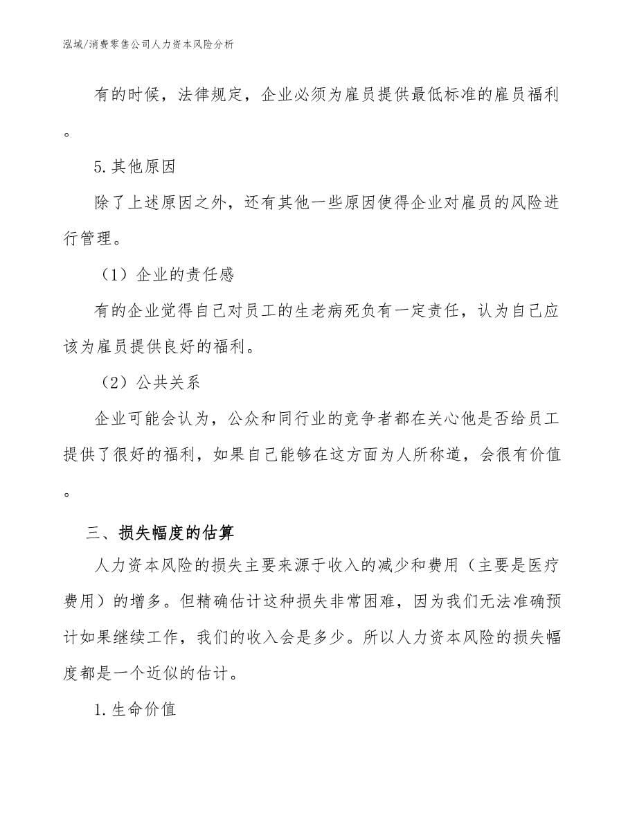 消费零售公司人力资本风险分析_范文_第5页